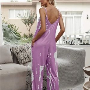 Tie Dye Wide Leg Cami Jumpsuit